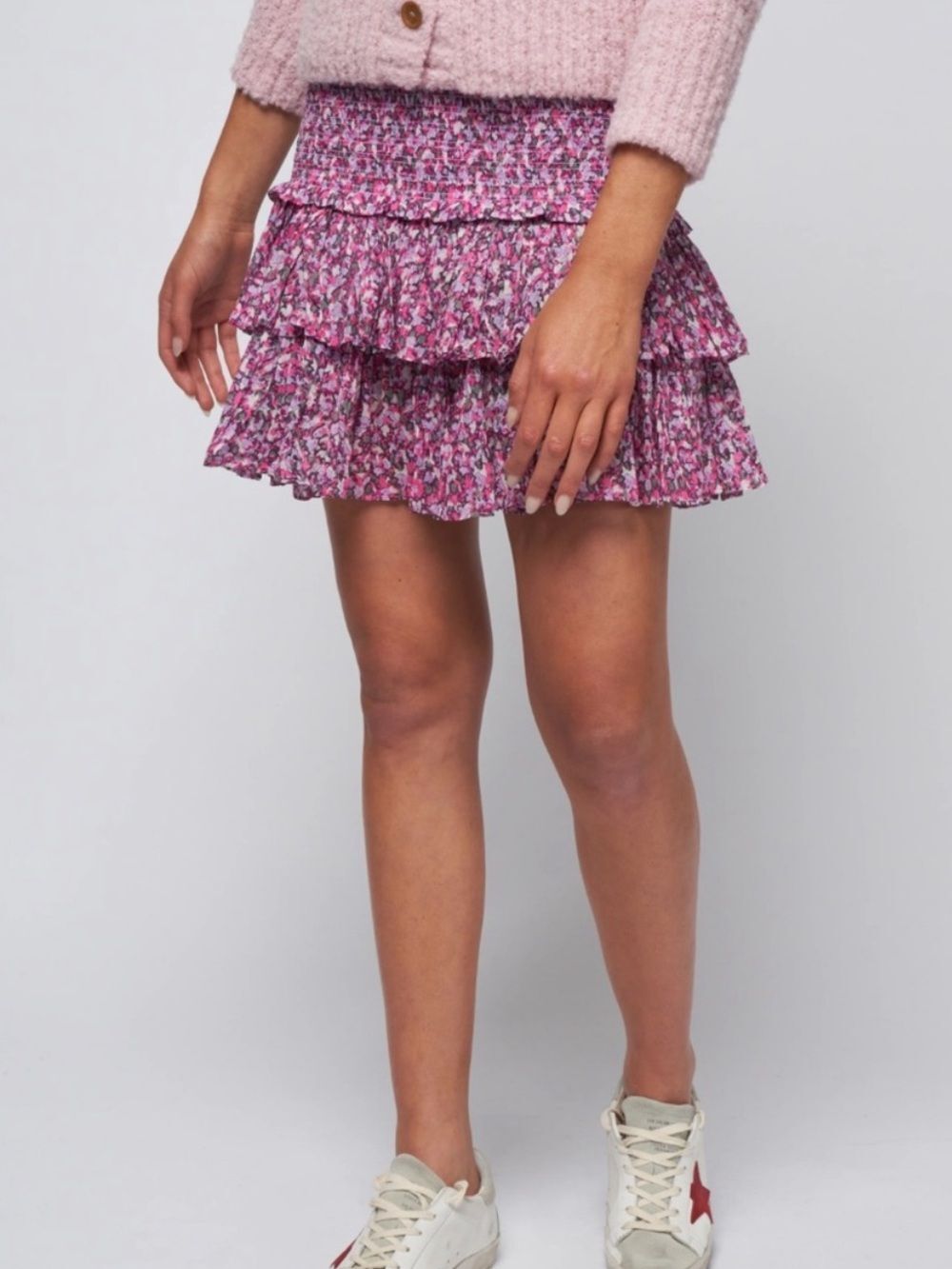 Isabel Marant Etoile Naomi floral Tiered Mini Skirt $466